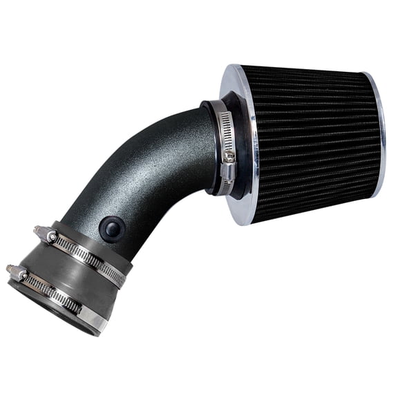 RTUNES RACING MATTE BLACK PIPE GRAY - SHORT RAM INTAKE Compatible For 93-03 BMW E32 E38 / E34 E39