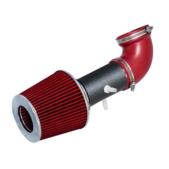 RTUNES RACING MATTE BLACK PIPE RED - SHORT RAM INTAKE Compatible For 01-04 DODGE STRATUS/CHRYSLER SEBRING 2.7L