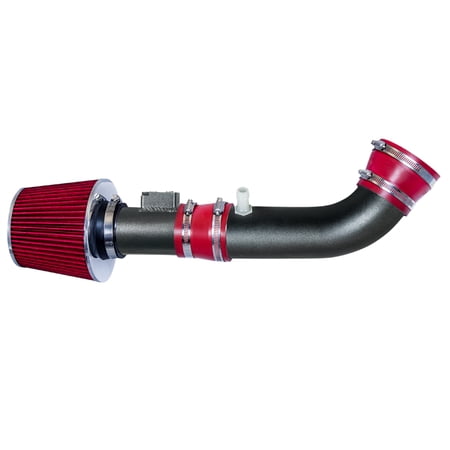 RTUNES RACING MATTE BLACK PIPE RED - SHORT RAM INTAKE Compatible For 04-11 Ford RANGER/MAZDA B4000 4.0L