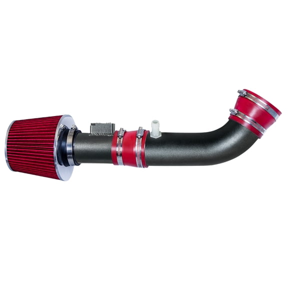 RTUNES RACING MATTE BLACK PIPE RED - SHORT RAM INTAKE Compatible For 04-11 Ford RANGER/MAZDA B4000 4.0L
