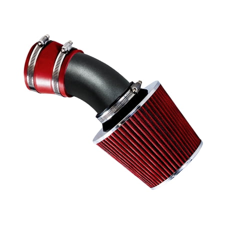 RTUNES RACING MATTE BLACK PIPE RED - SHORT RAM INTAKE Compatible For 98-05 BMW E46 3-SERIES