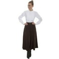 thumbnail image 1 of RW503-BRN-XS Rangewear 100 Percent Polyester Womens Charlotte Suede Riding Skirt - Brown, XS, 1 of 3