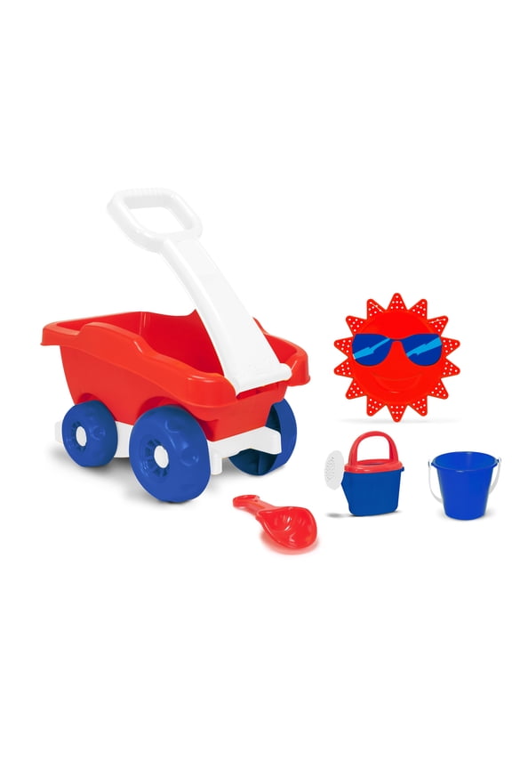 Red White and Blue  5pc Beach Wagon Set