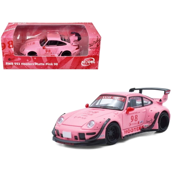 RWB 993 #98 "Hooters" Matt Pink 1/64 Diecast Model Car by Model Model