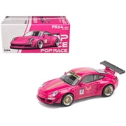 RWB 997 #12 Hotel Ava Pink Metallic 1/64 Diecast Model Car by Pop Race