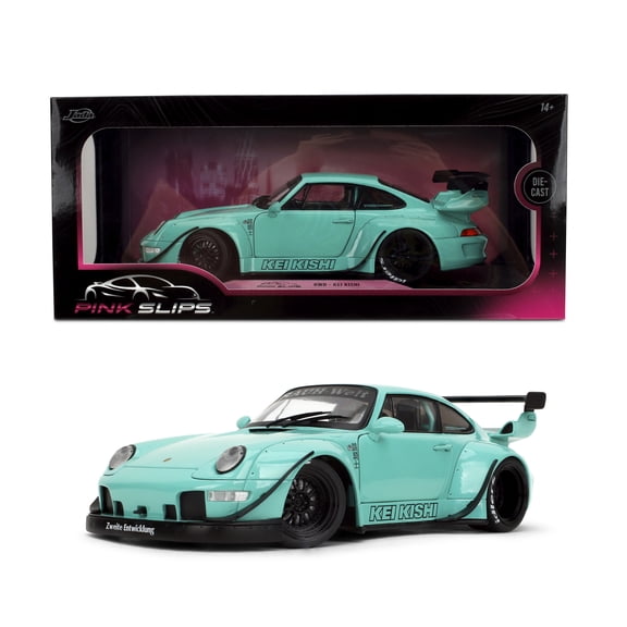 Jada Pink Slips RWB Porsche Kei Kishi - 1:18 Scale Diecast Model with Opening Doors and Working Steering - for Collectors and Enthusiasts 14+