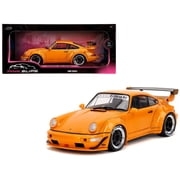 RWB Bodykit "Hibiki" Orange Metallic "Pink Slips" Series 1/18 Diecast Model Car by Jada