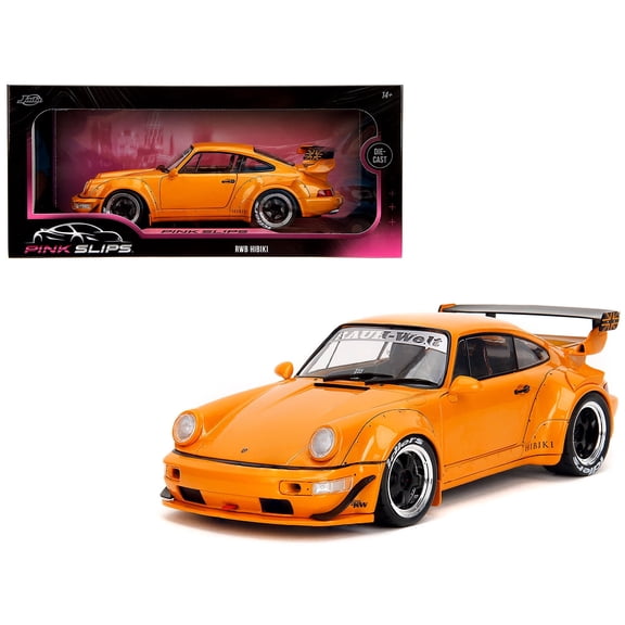 RWB Bodykit "Hibiki" Orange Metallic "Pink Slips" Series 1/18 Diecast Model Car by Jada