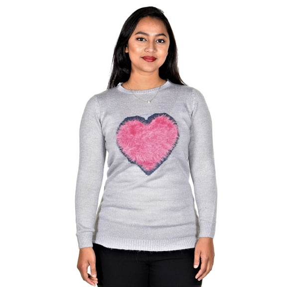 RWB Girl's Long Sleeve Fine Sweater Gray EU152 US-11/12Y