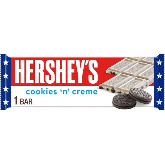 HERSHEY'S Cookies 'n' Creme Candy Bar, 1.55 oz