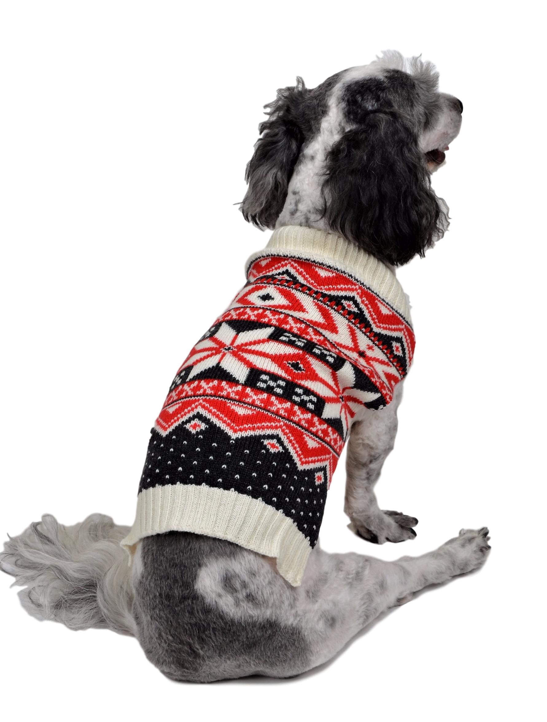 dog sweater fair isle Organic Fair Isle Dog Sweater M / Scottish Snowflake