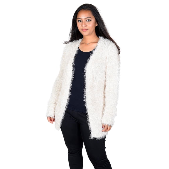 RWB Womens Chunky Open Sweater Cardiagn Cream Large