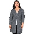 thumbnail image 1 of RWB Womens Long Sleeve Open Sweater Cardiagn Black Marl X-Large, 1 of 3