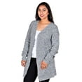 thumbnail image 1 of RWB Womens Long Sleeve Open Sweater Cardiagn Grey Marl Medium, 1 of 3