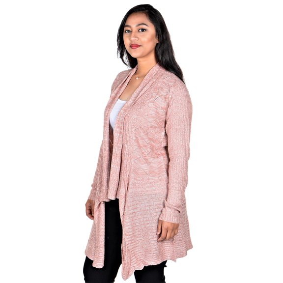 RWB Womens Long Sleeve Open Sweater Summer Cardiagn Pink Medium