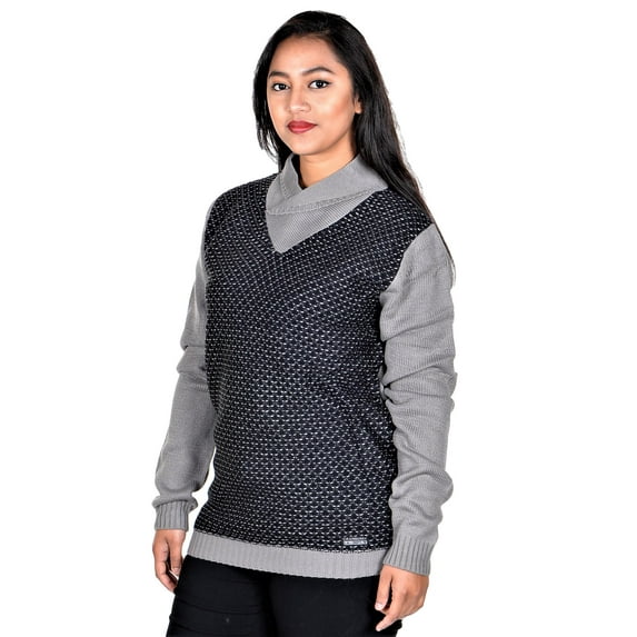 RWB Womens Long Sleeve Shawl Collar Sweater Pullover Gary 2X-large