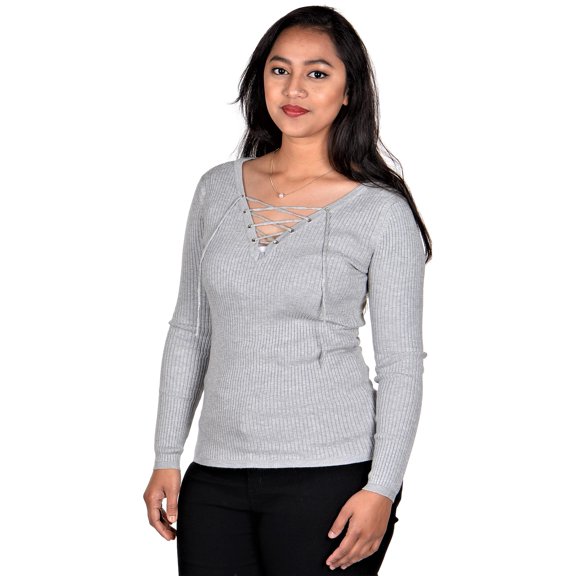 RWB Womens Long Sleeve Summer Sweater Dress Grey Small