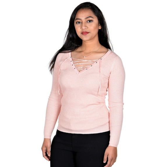 RWB Womens Long Sleeve Summer Sweater Dress Pink X-Small