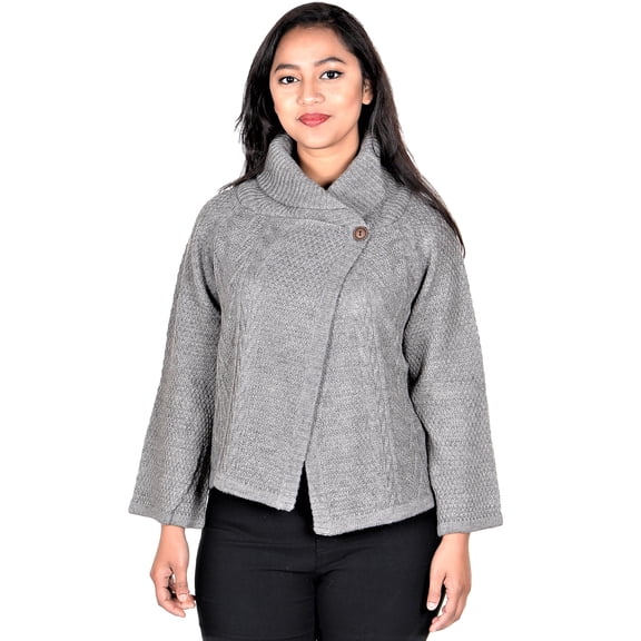 RWB Womens Open Sweater Cardiagn Heather Grey Small