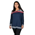 thumbnail image 1 of RWB Womens Round Neck Pullover Sweater Navy Blue 2X-Large, 1 of 3