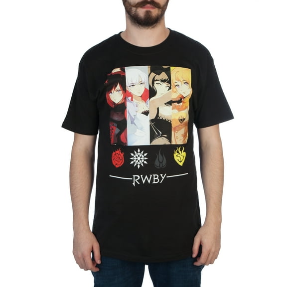 RWBY Character Group Black Graphic Tee- M