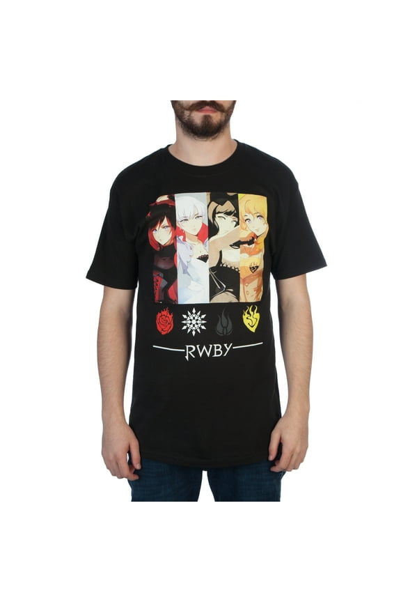 RWBY Character Group Black Graphic Tee- S