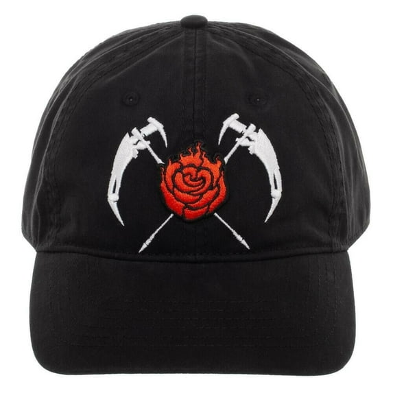 RWBY Ruby Rose Embroidered Hat Adult Black Adjustable Cap