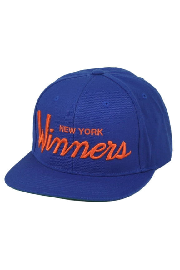 Logo Roll With The Winner New York Blue Orange Snapback Hat Cap Wining NY