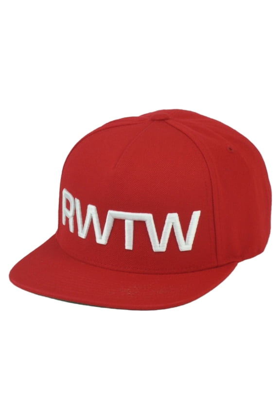 Logo Roll With The Winner Red Flat Bill Snapback Hat Cap Flag Brand Wining
