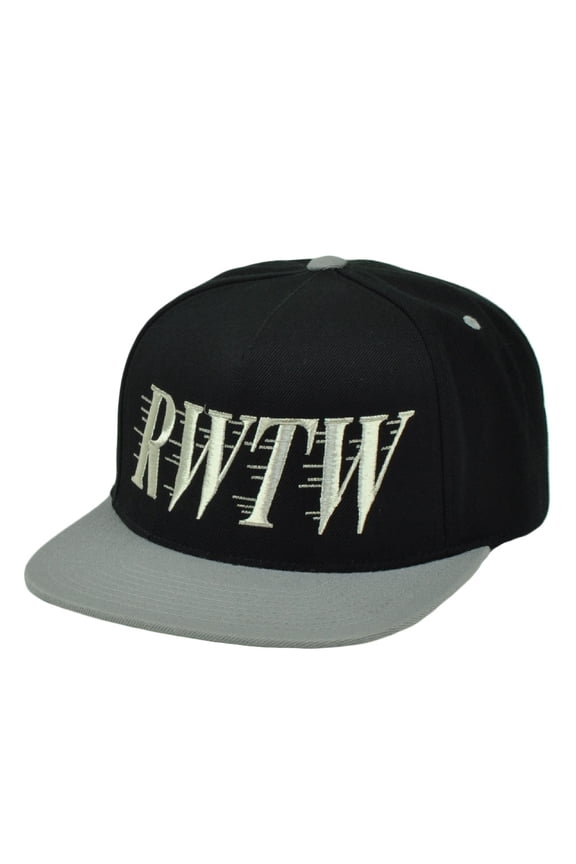 Logo Roll With The Winners Snapback Flat Bill Black Hat Cap Brand Wining
