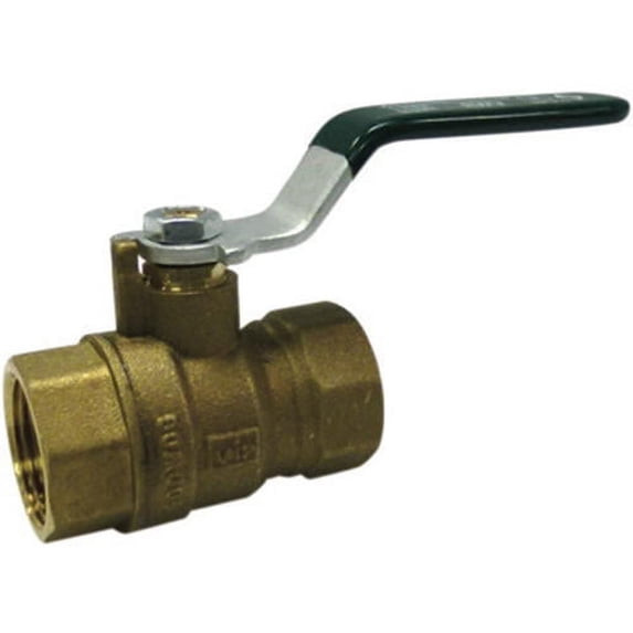RWV® BRASS BALL VALVE WITH THREADED ENDS, 1/2 IN., LEAD FREE per 6 Each