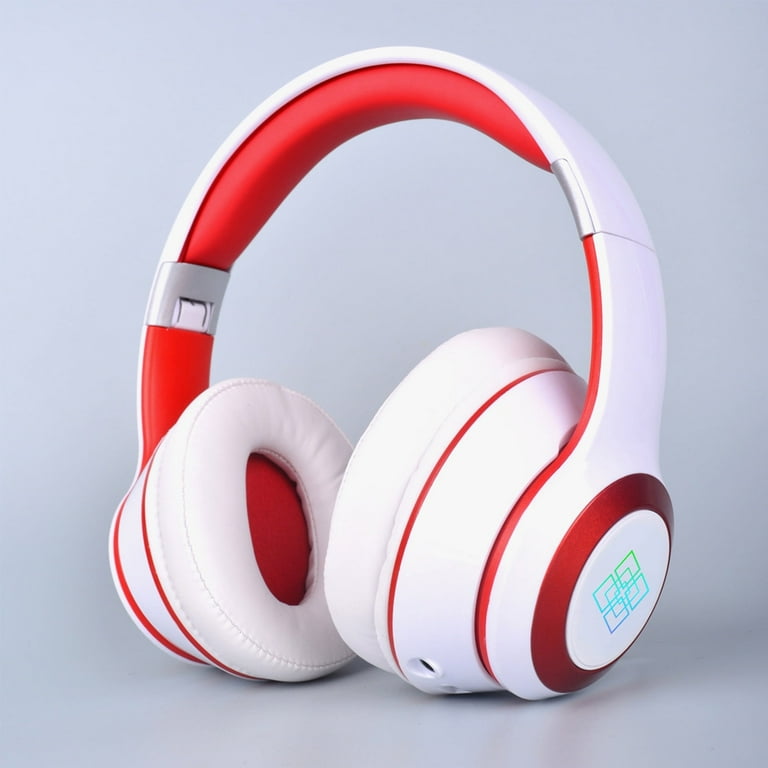 RWVBM 5.0 Headband Bluetooth Headset Luminous Retractable Folding Design with HiFi Subwoofer Full Wrap Around Ear Wireless Headphones Bluetooth