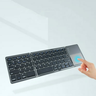 Clearance Foldable Bluetooth Keyboard with Touchpad: Portable Wireless Keyboard for roid,PC,TabletElectronic Accessories Sale for Your Happy Life(Black)