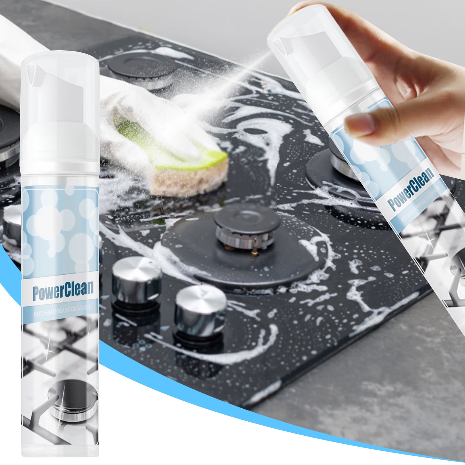 RWVBM Kitchen Grease Foam Cleaner Heavy Duty Oven & Grill Degreaser