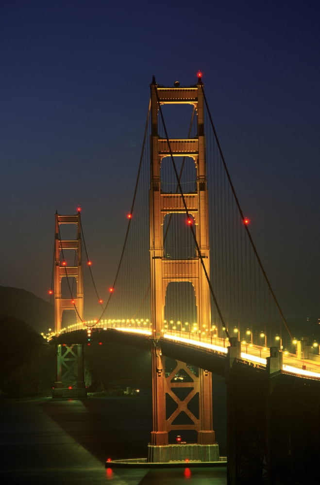 RWatts Golden Gate Bridge San Francisco Ca Canvas Art - Ron Watts Design Pics (22 x 34)