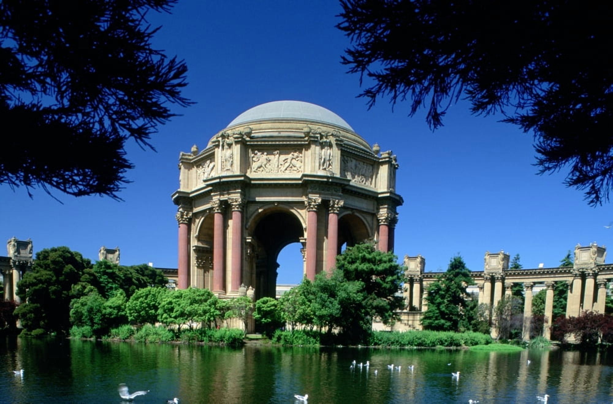 RWatts Palace Of Fine Arts San Francisco Ca Canvas Art - Ron Watts Design Pics (17 x 11)