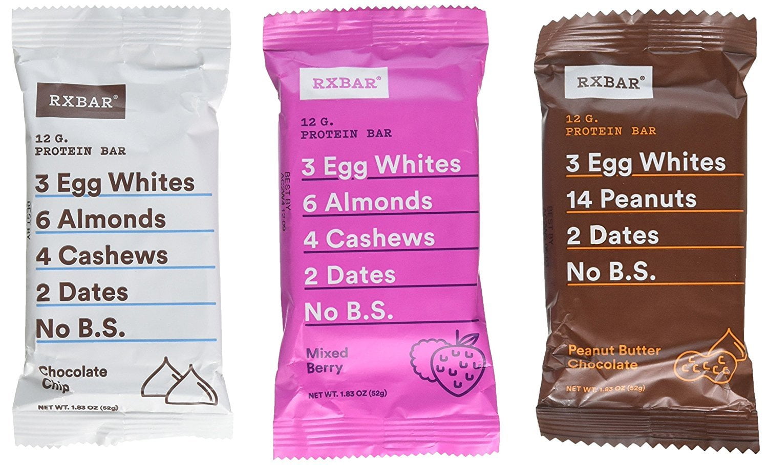 RX Bar New Flavor Variety Pack Chocolate Peanut Butter, Mixed Berry