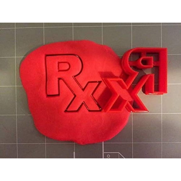 RX Logo Cookie Cutter (2 Inch)- Fast Shipping - Sharp Edges - Exceptional Quality