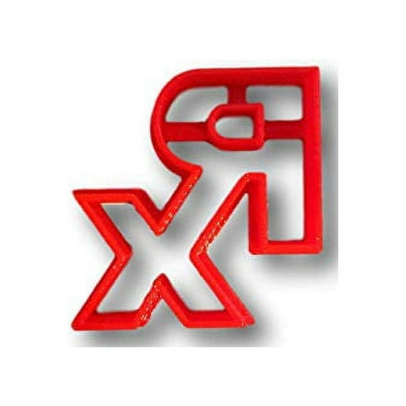 RX Logo Cookie Cutter (3 Inch)- Fast Shipping - Sharp Edges - Exceptional Quality