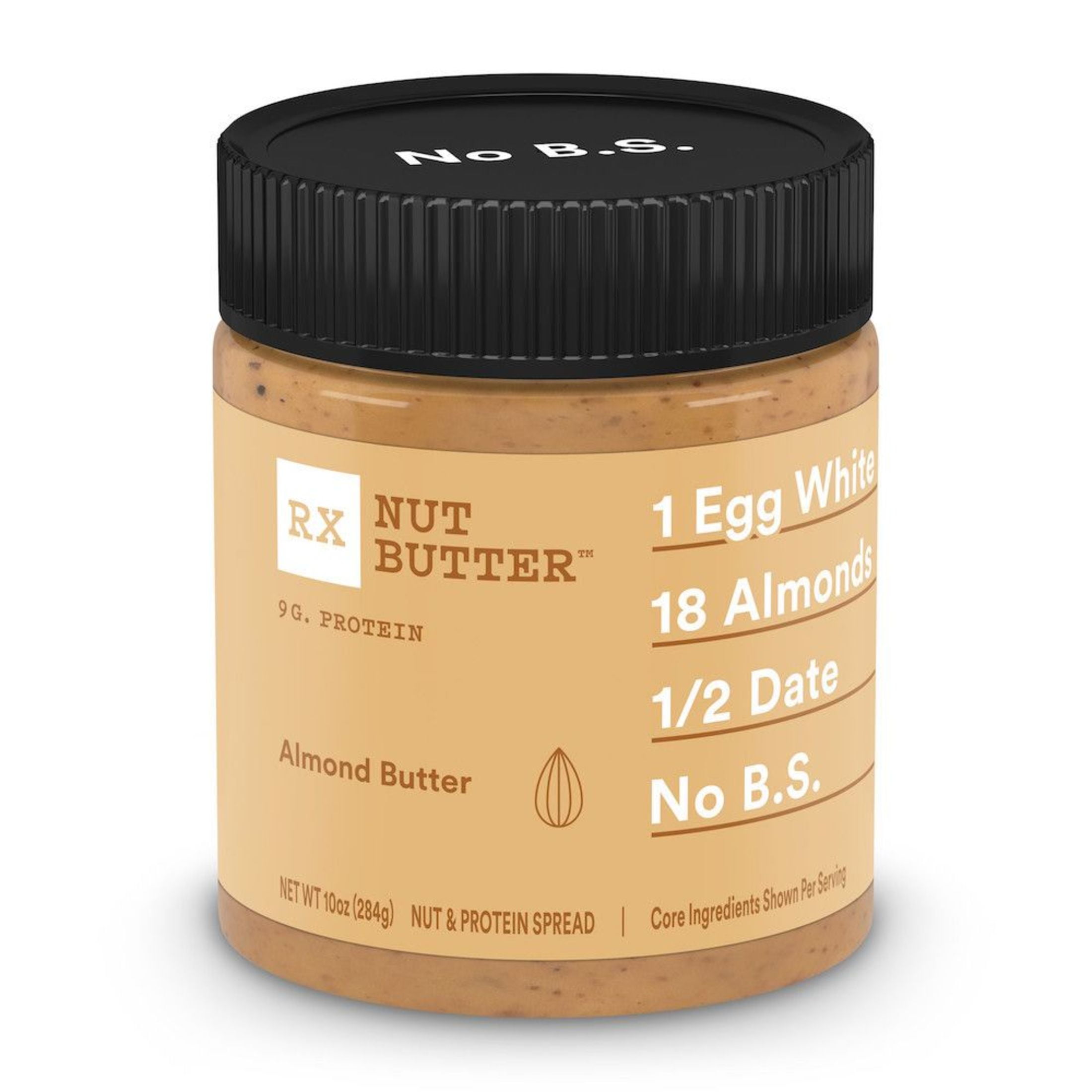 RX Nut Butter Plain Almond Butter, Gluten Free, 10 oz