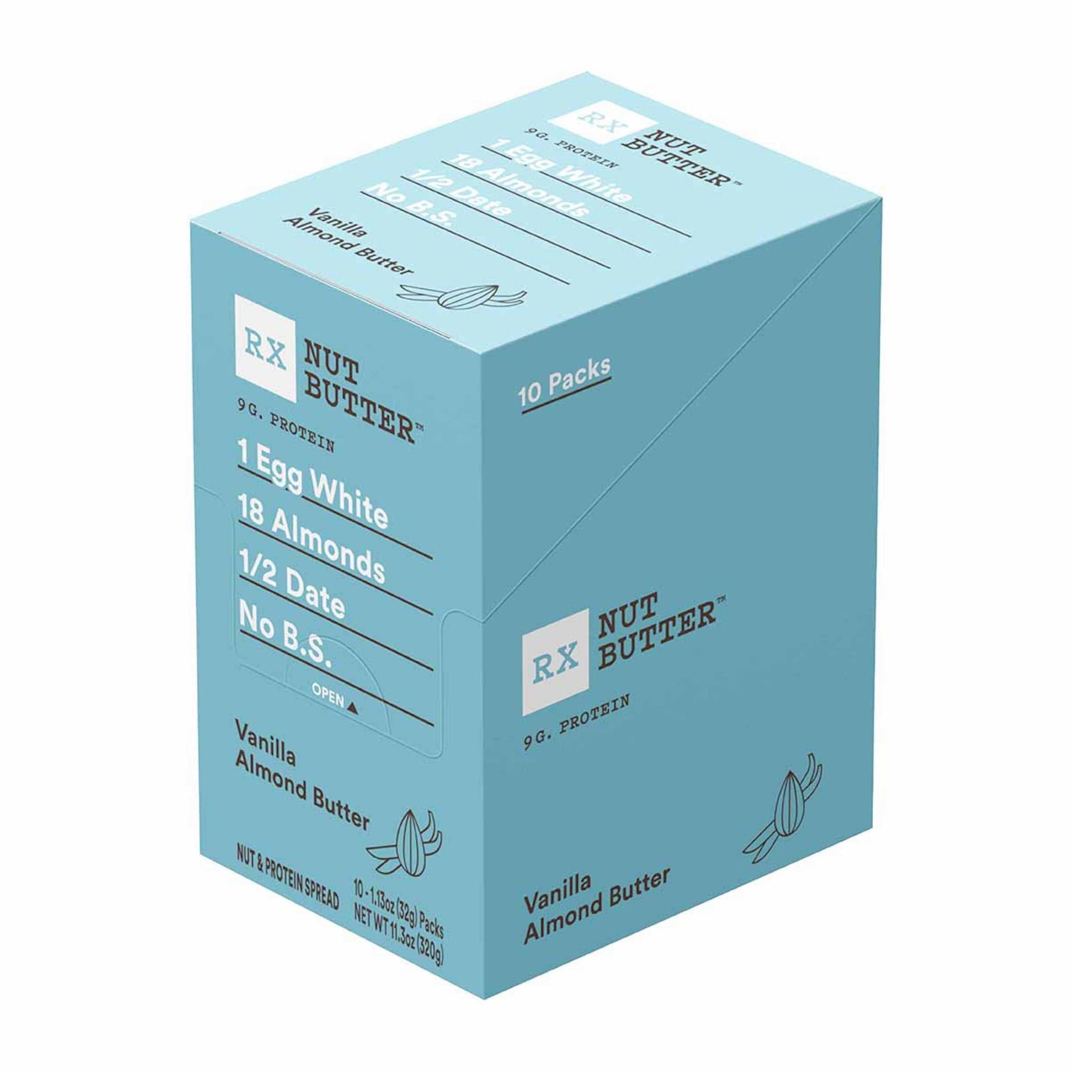 RX Nut Butter Vanilla Almond Butter, Gluten Free, 11.3 oz, 10 Count