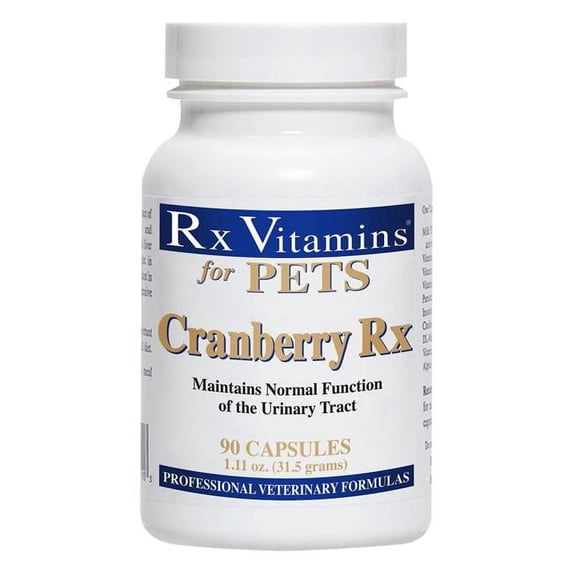 RX Vitamins 708429089209 Cranberry Rx Urinary Supplement Capsules for Dogs & Cats - 90 Count