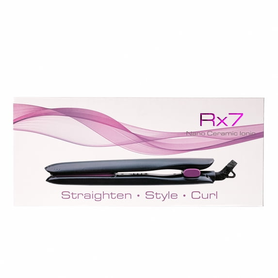 RX7 Nano Ceramic Ionic 1" Flat Iron Matte Grey/Fuchsia