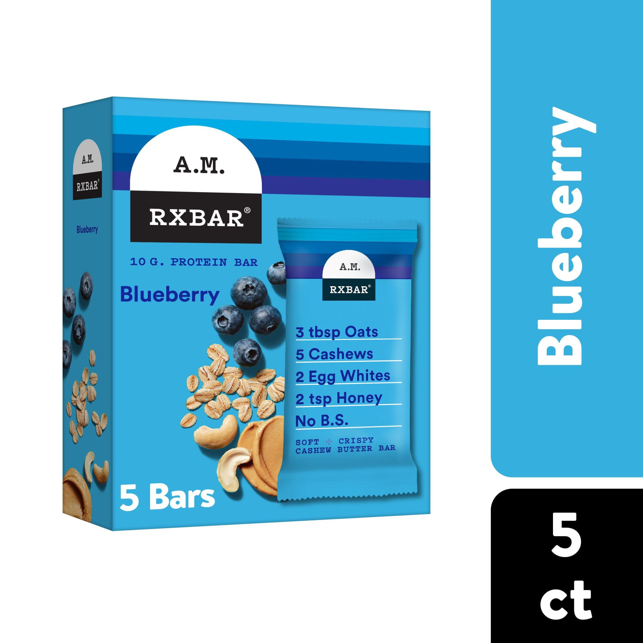 RXBAR A.M. Blueberry Chewy Protein Bars, GlutenFree, ReadytoEat, 9.7