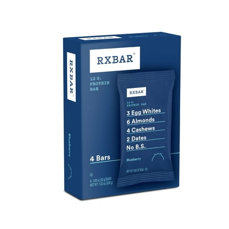 RXBAR Protein Bars Gluten-Free, Blueberry, 4 Count