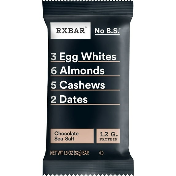 RXBAR Protein Bars Gluten-Free, Chocolate Sea Salt, 1.8 oz