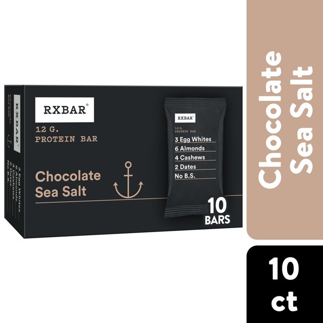 RXBAR Chocolate Sea Salt Chewy Protein Bars, GlutenFree, ReadytoEat