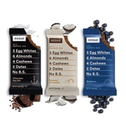 RXBAR Chocolate Sea Salt, Coconut Chocolate, Blueberry Variety Pack (1.83 Oz, 24 Count)