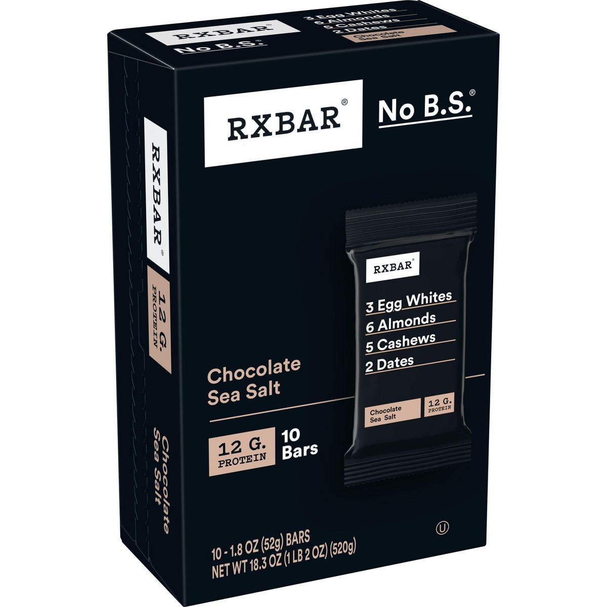 RXBAR Chocolate Sea Salt Protein Bars - 10ct