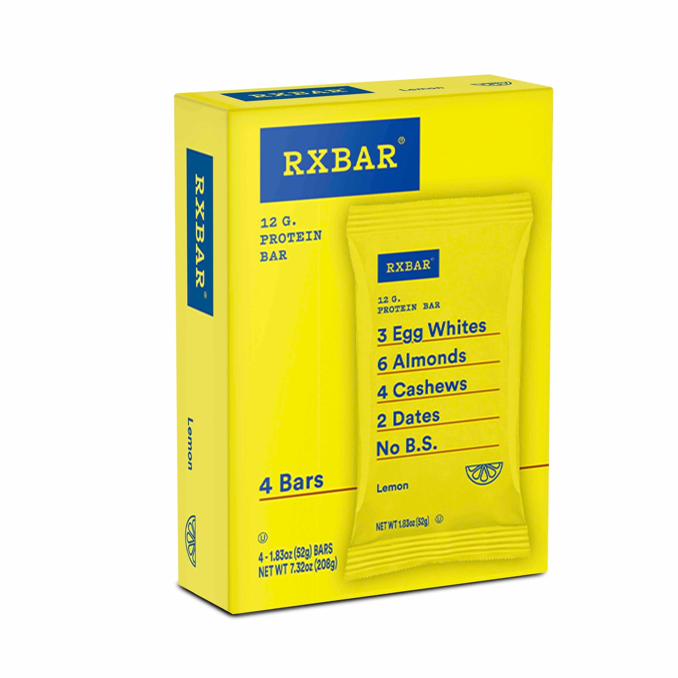 RXBAR Protein Bars Gluten-Free, Lemon, 4 Count
